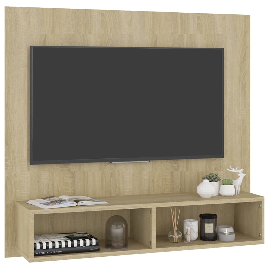 Tv-wandmeubel 102x23,5x90 cm bewerkt hout hoogglans zwart