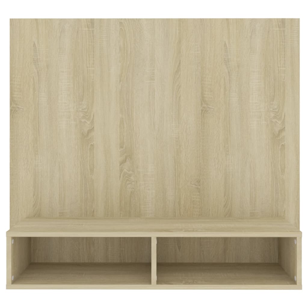 Tv-wandmeubel 102x23,5x90 cm bewerkt hout hoogglans zwart