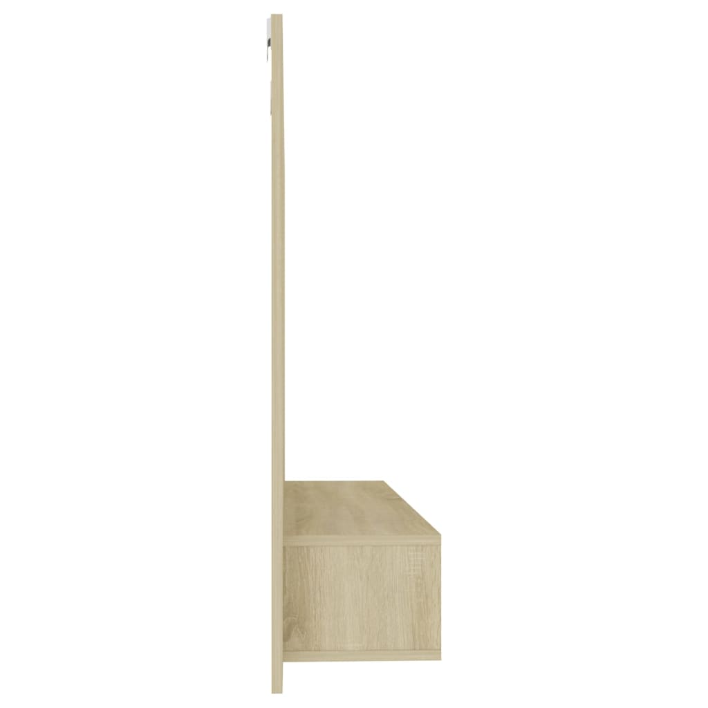 Tv-wandmeubel 102x23,5x90 cm bewerkt hout hoogglans zwart