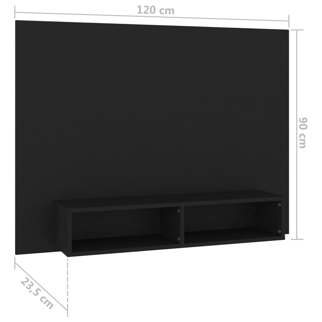 Tv-wandmeubel 120x23,5x90 cm bewerkt hout wit