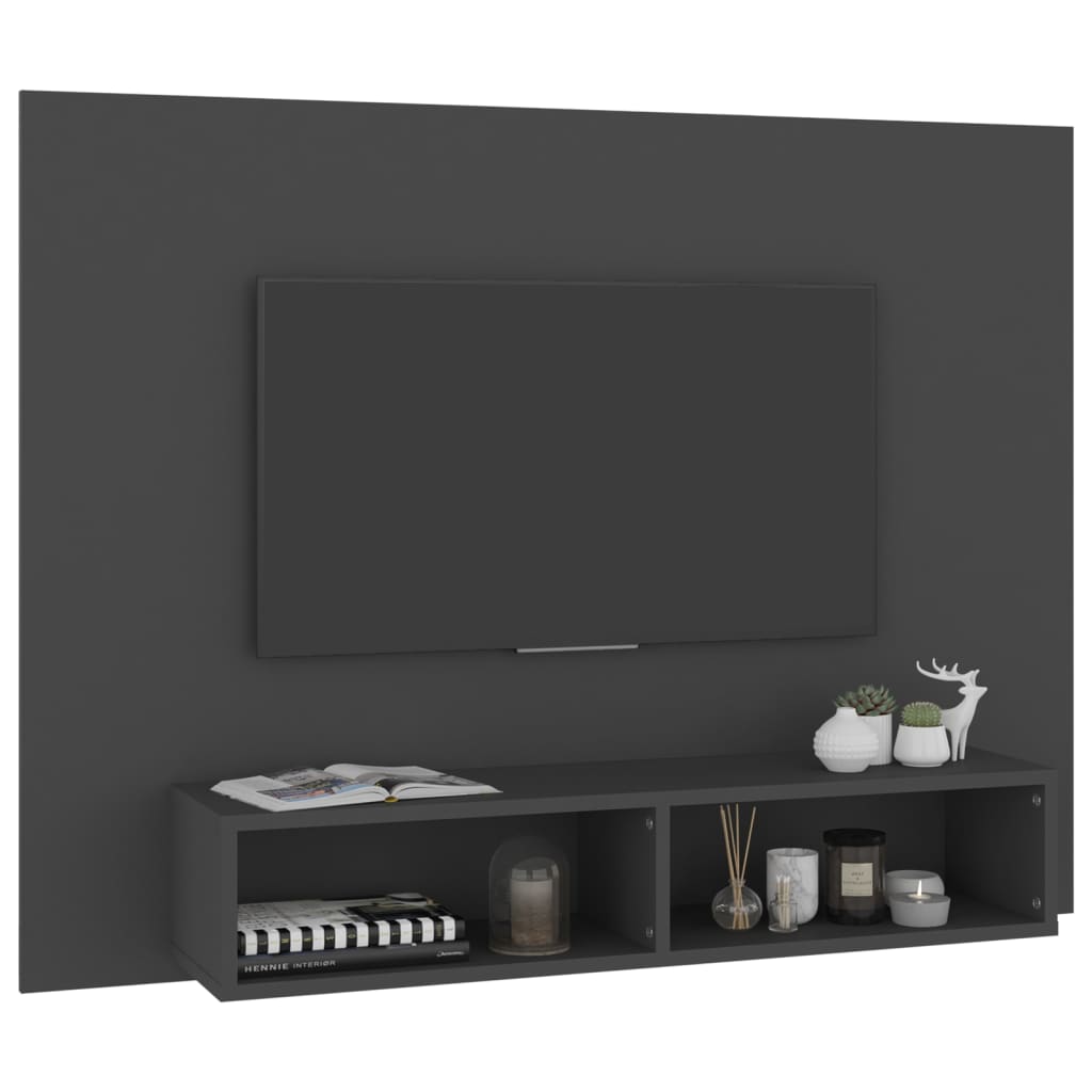 Tv-wandmeubel 120x23,5x90 cm bewerkt hout wit