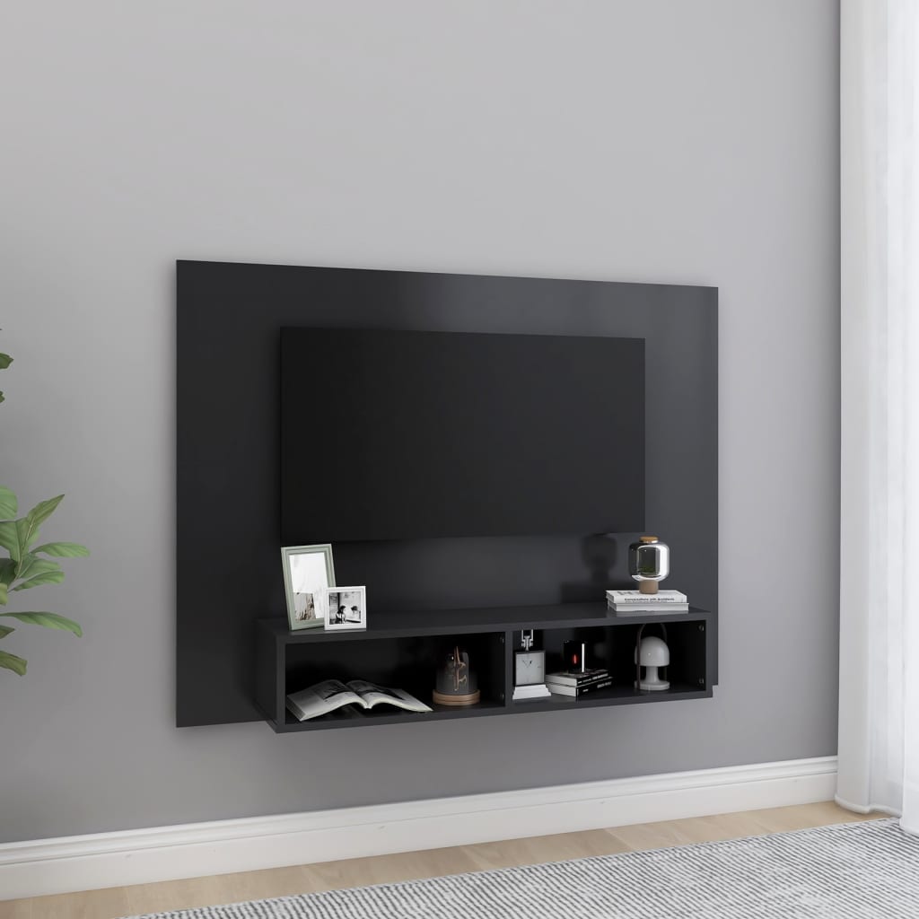 Tv-wandmeubel 120x23,5x90 cm bewerkt hout