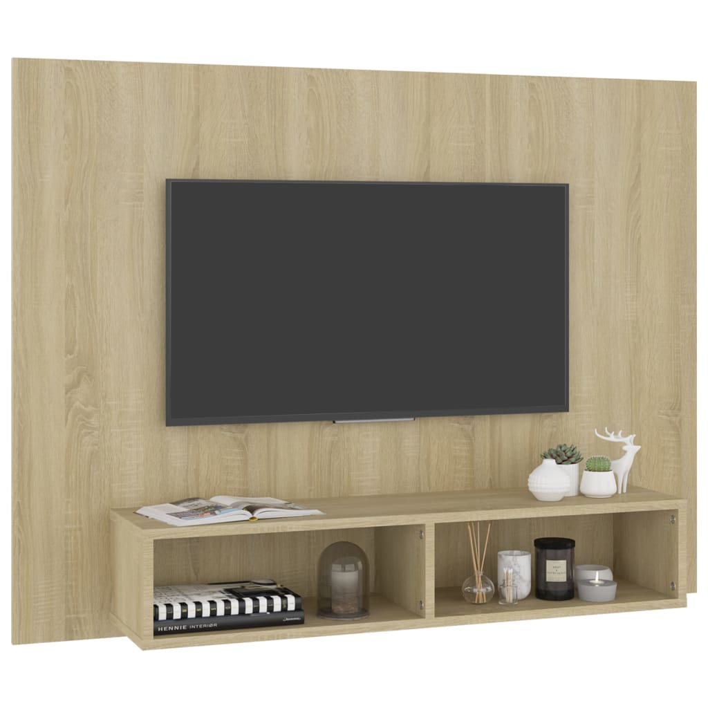 Tv-wandmeubel 120x23,5x90 cm bewerkt hout