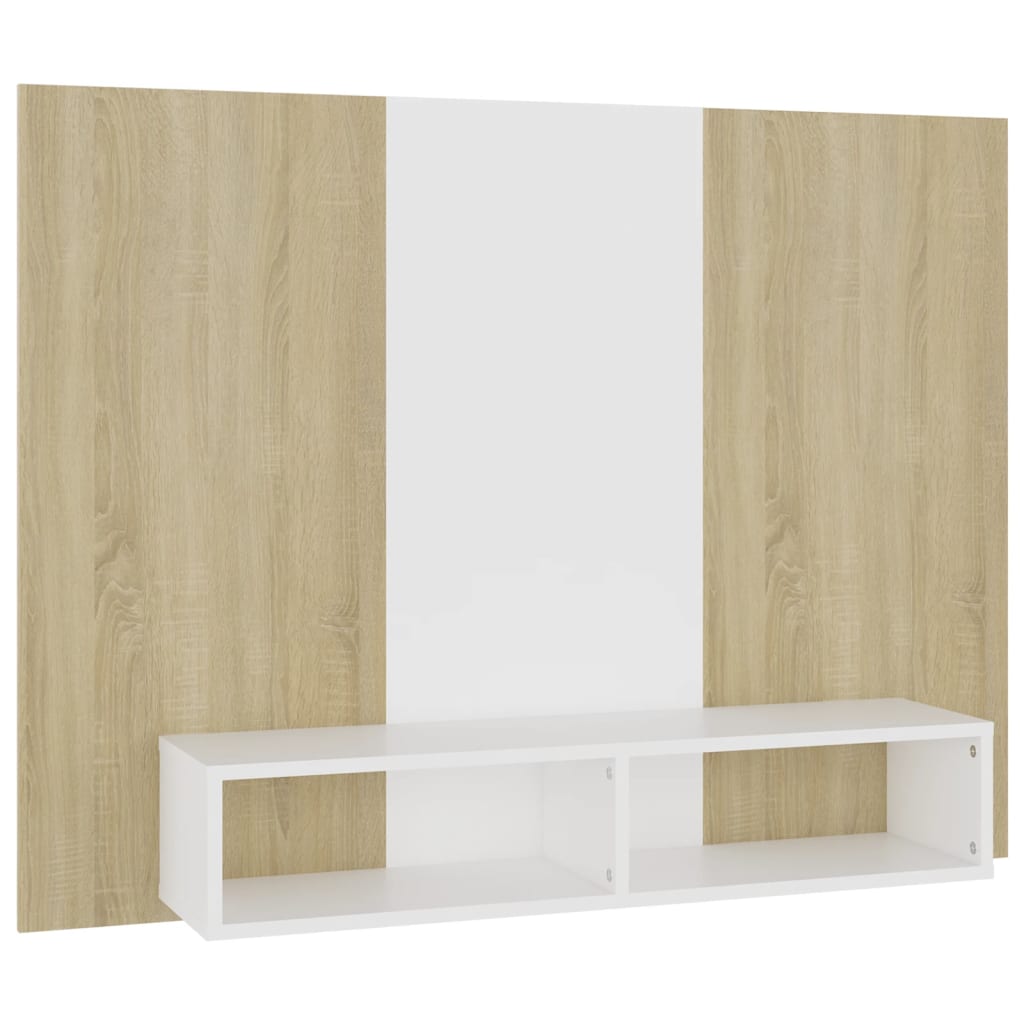 Tv-wandmeubel 120x23,5x90 cm bewerkt hout