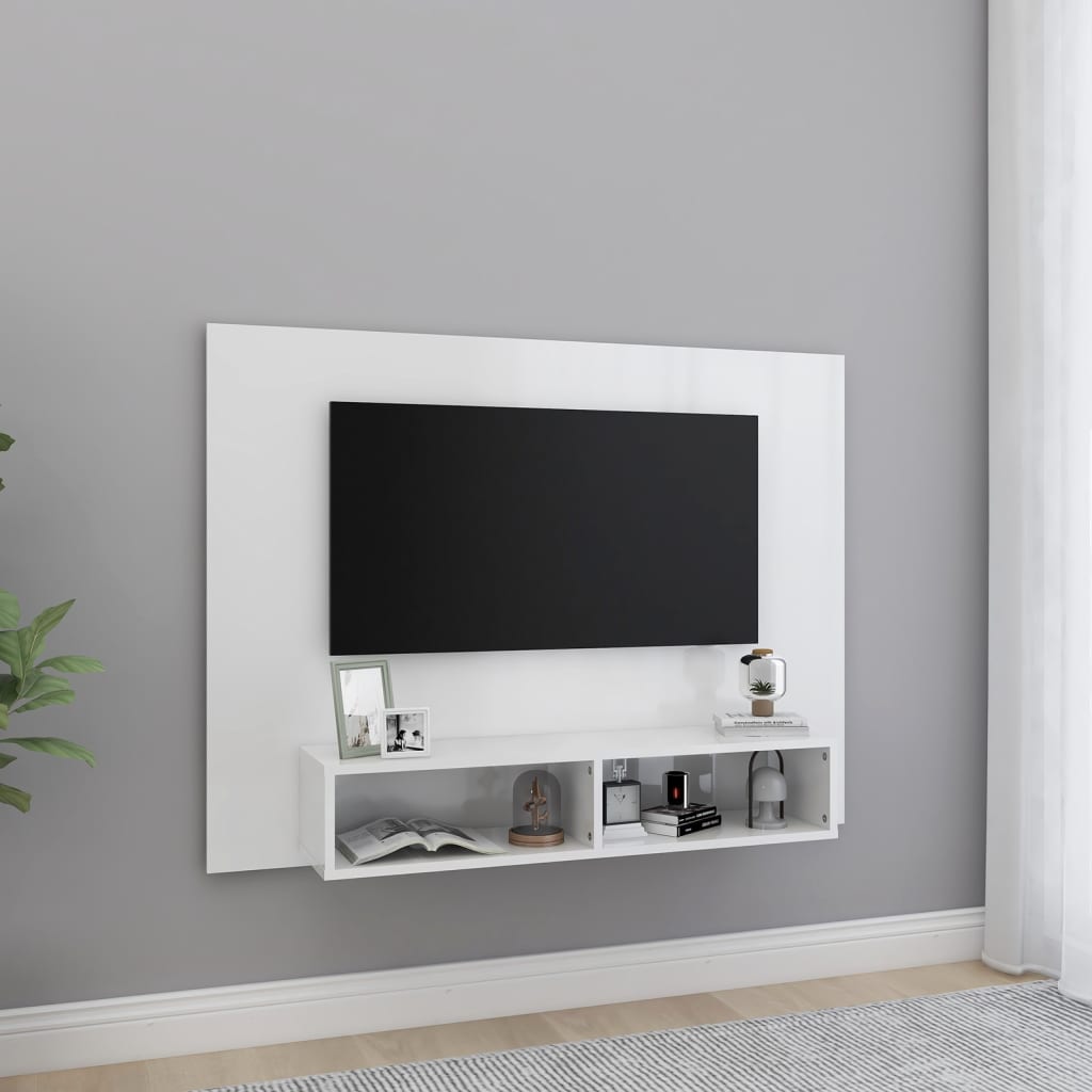 Tv-wandmeubel 120x23,5x90 cm bewerkt hout