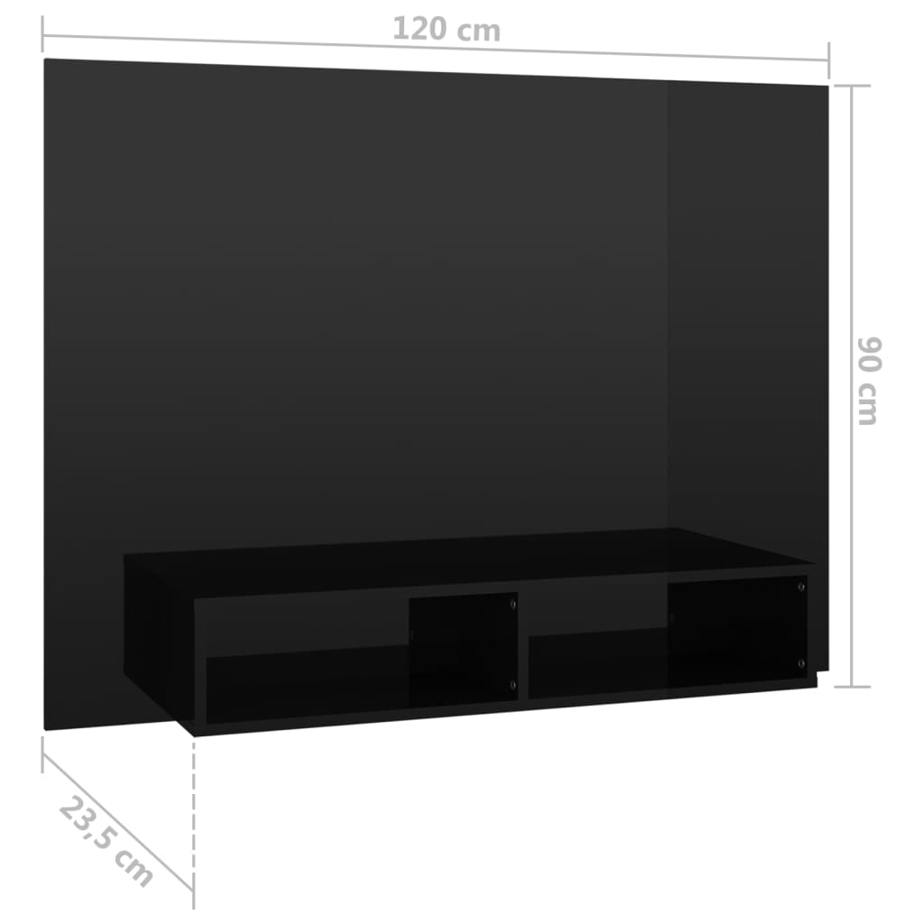 Tv-wandmeubel 120x23,5x90 cm bewerkt hout