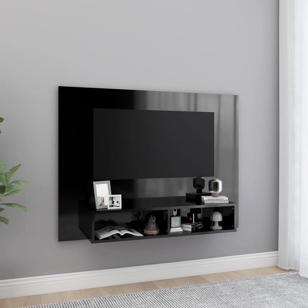 Tv-wandmeubel 120x23,5x90 cm bewerkt hout