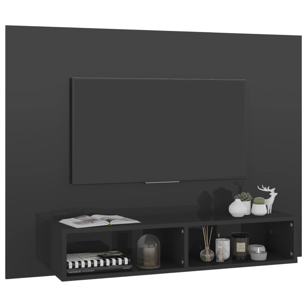 Tv-wandmeubel 120x23,5x90 cm bewerkt hout wit