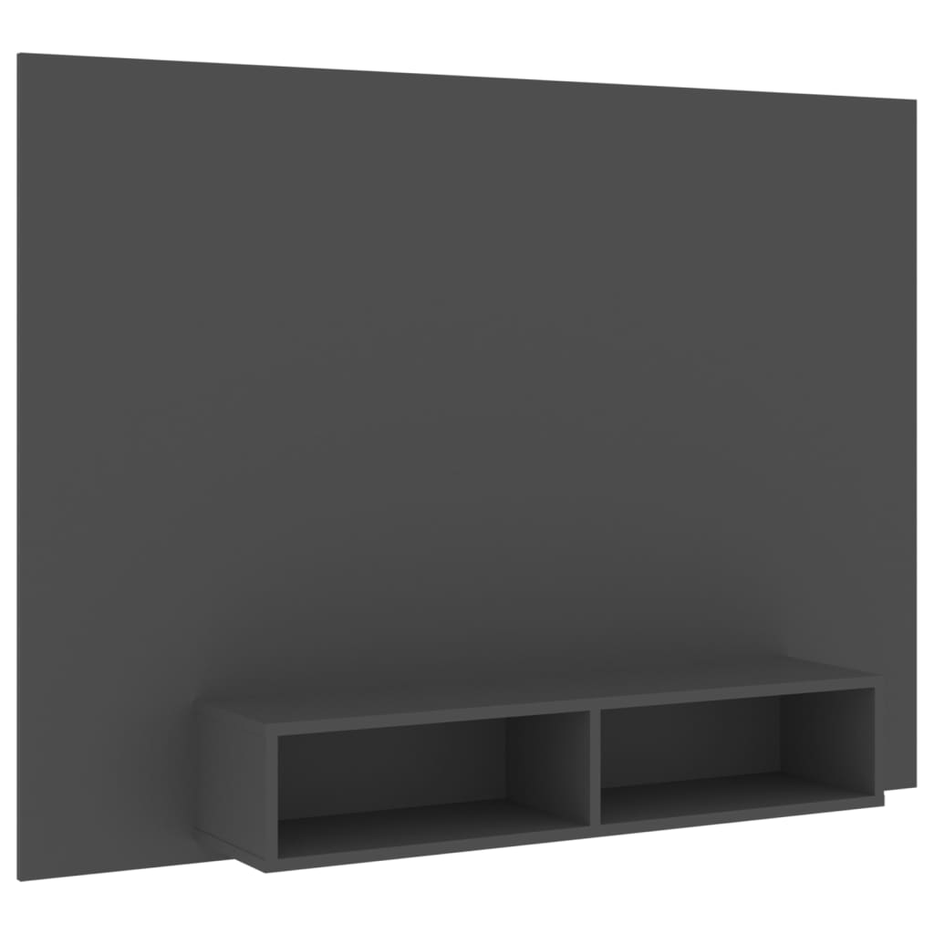 Tv-wandmeubel 135x23,5x90 cm bewerkt hout hoogglans zwart