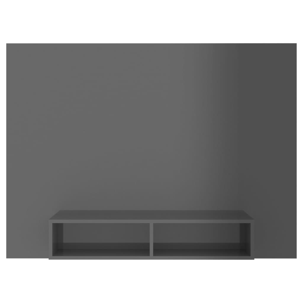 Tv-wandmeubel 135x23,5x90 cm bewerkt hout hoogglans zwart