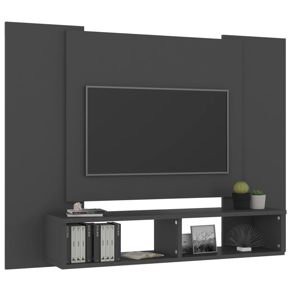 Tv-wandmeubel 120x23,5x90 cm spaanplaat wit sonoma