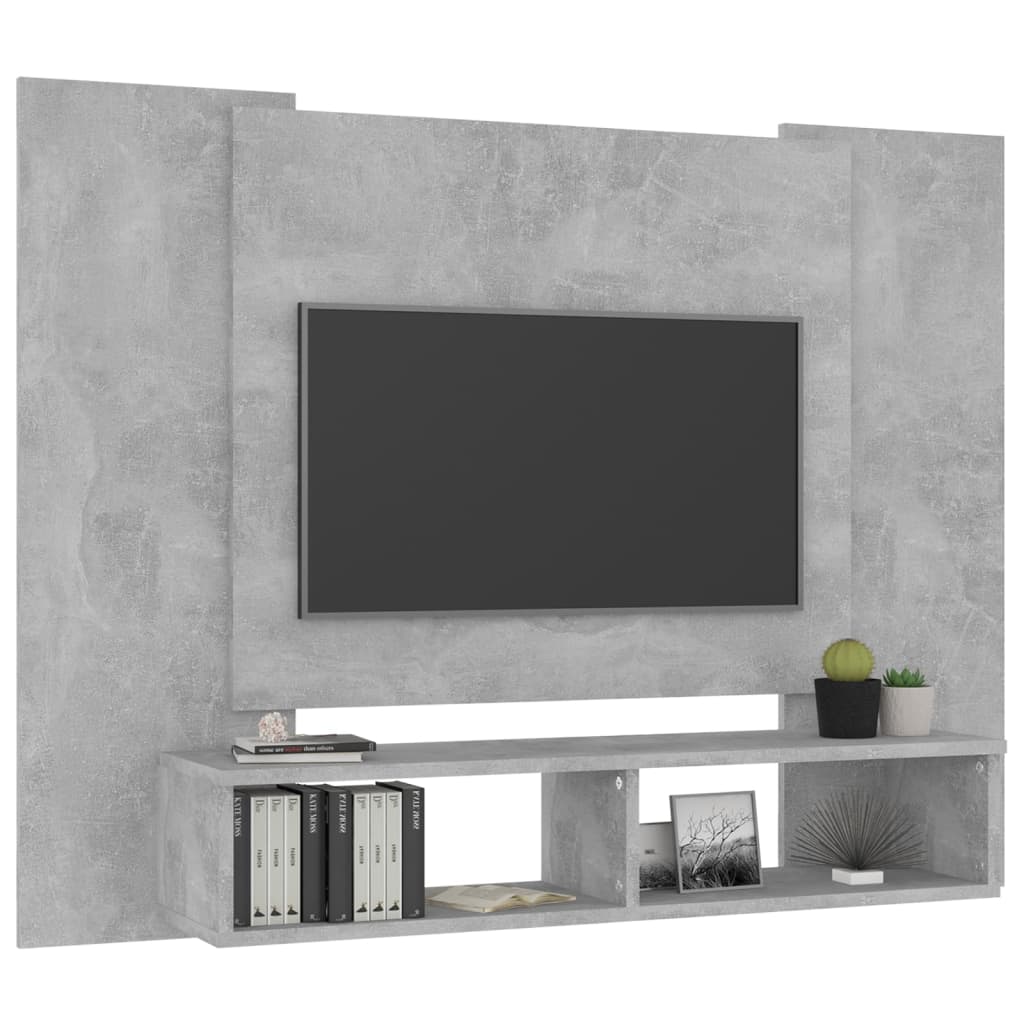 Tv-wandmeubel 120x23,5x90 cm spaanplaat wit sonoma