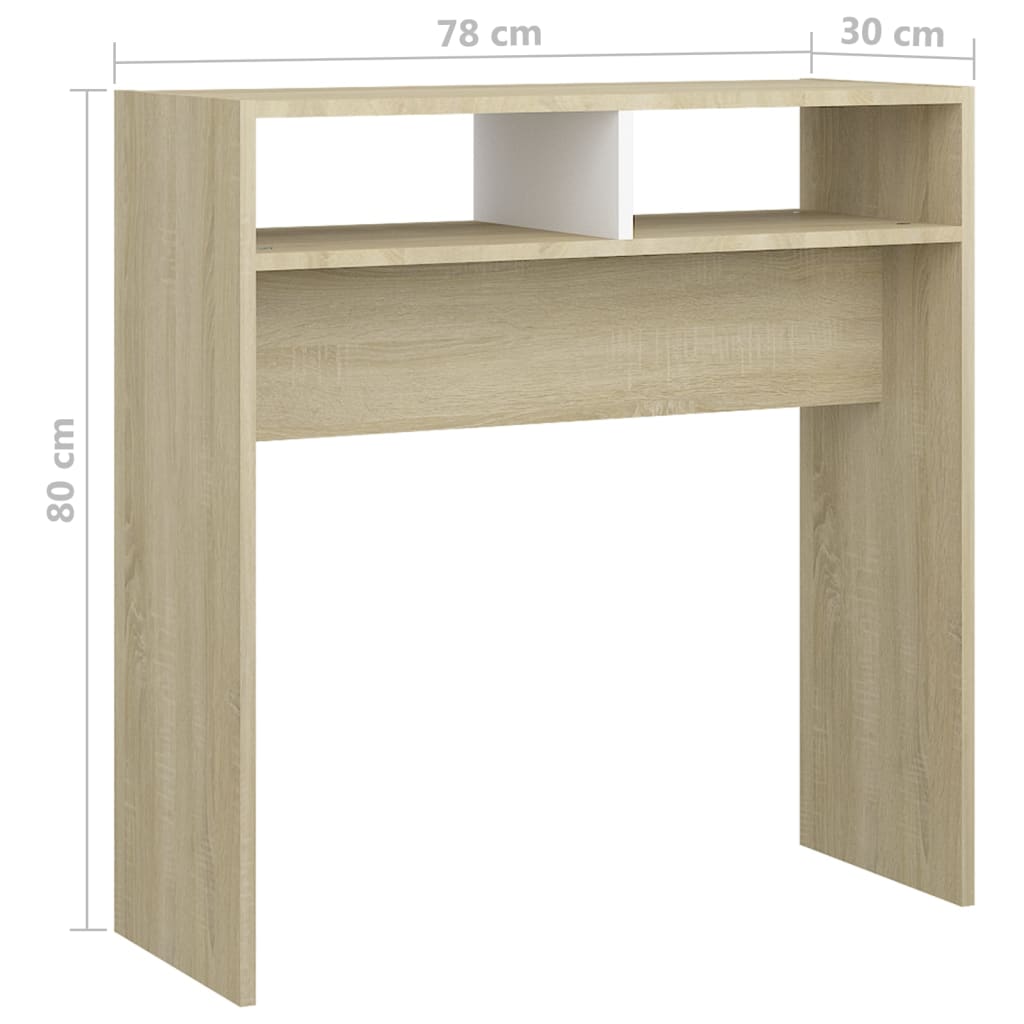 Wandtafel 78x30x80 cm bewerkt hout