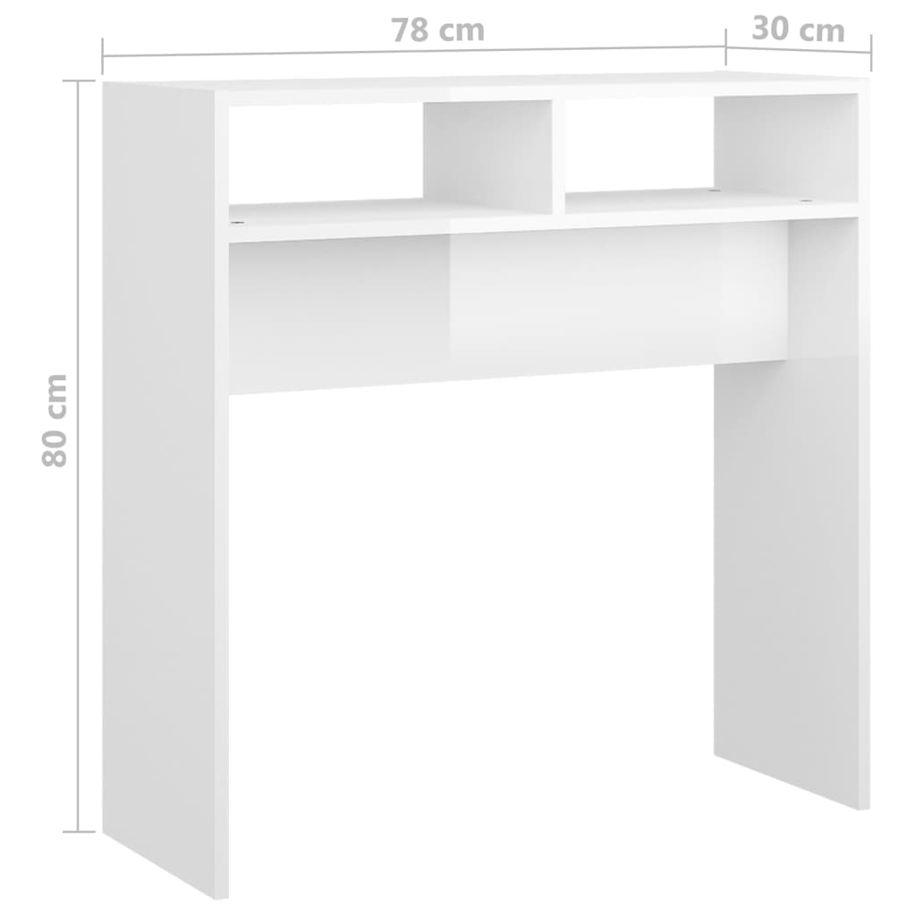 Wandtafel 78x30x80 cm bewerkt hout