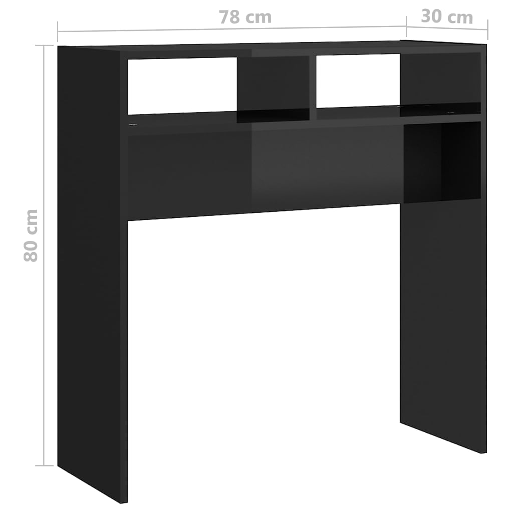 Wandtafel 78x30x80 cm bewerkt hout