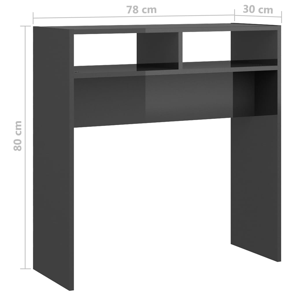 Wandtafel 78x30x80 cm bewerkt hout