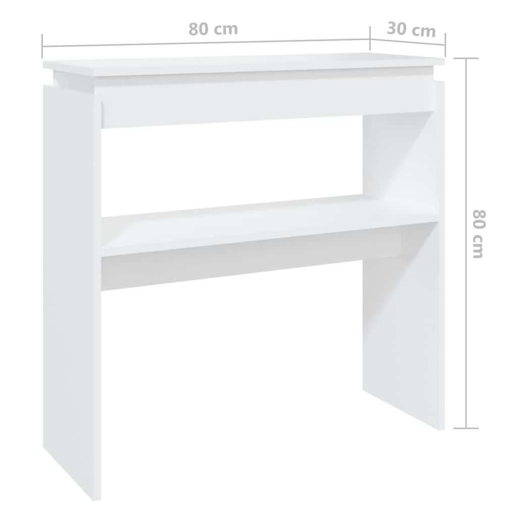 Wandtafel 80x30x80 cm bewerkt hout eikenkleurig