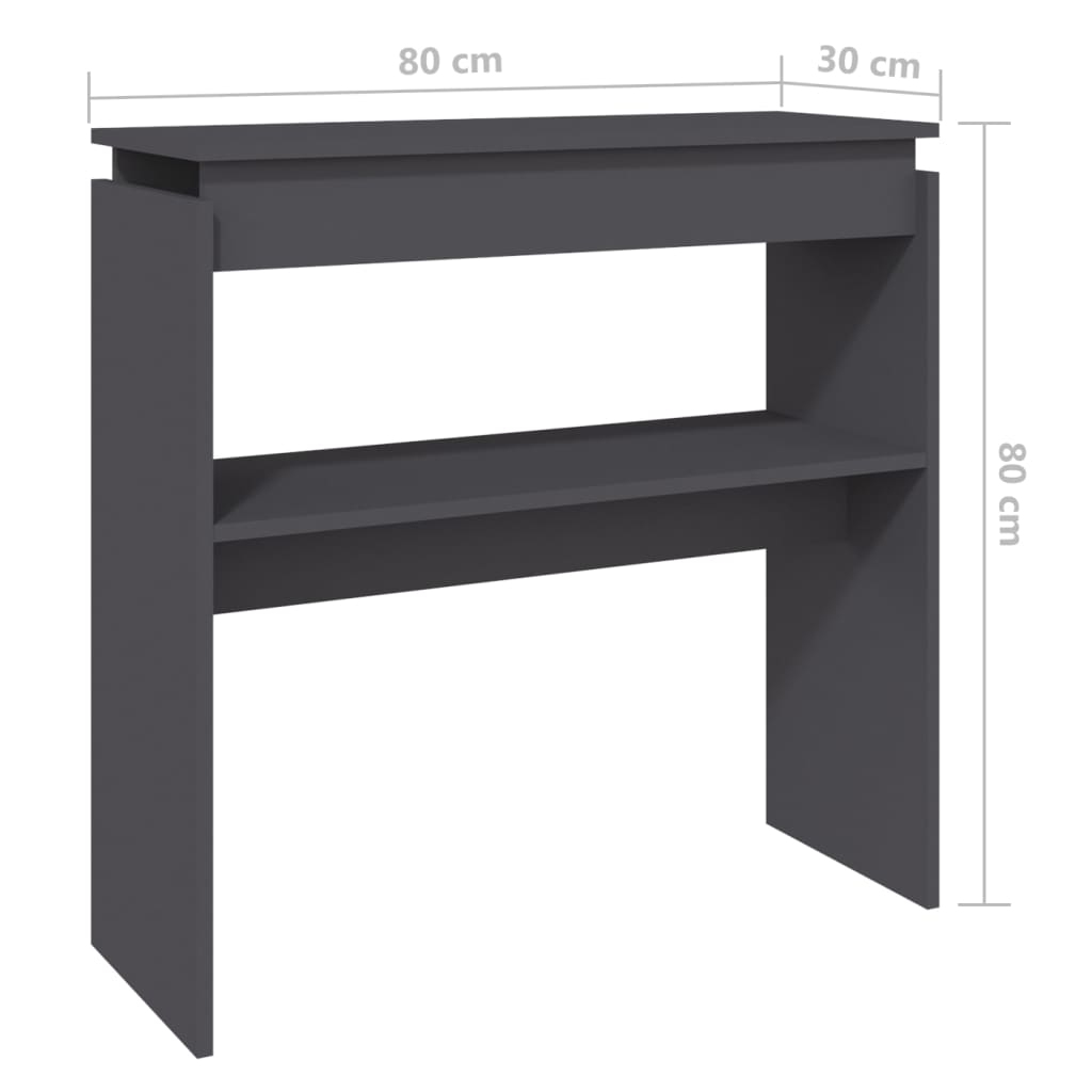 Wandtafel 80x30x80 cm bewerkt hout eikenkleurig