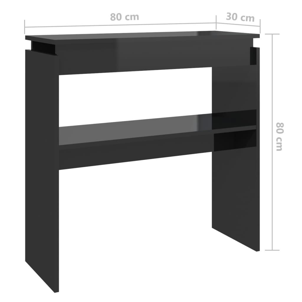 Wandtafel 80x30x80 cm bewerkt hout eikenkleurig