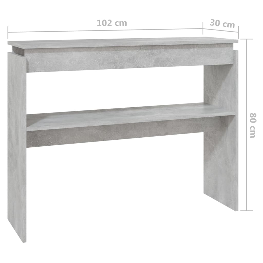 Wandtafel 102x30x80 cm bewerkt hout