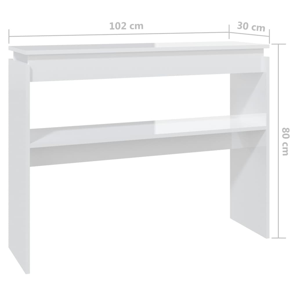 Wandtafel 102x30x80 cm bewerkt hout