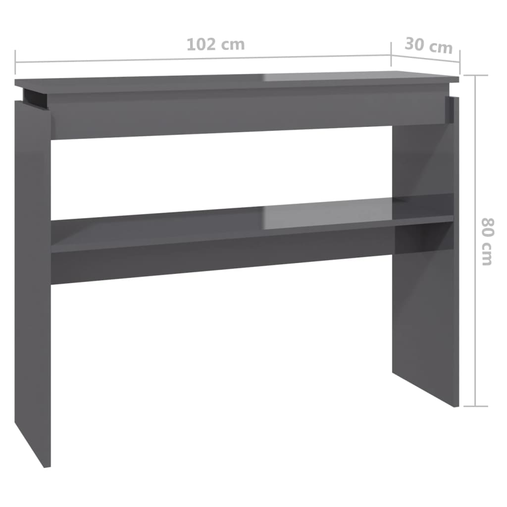 Wandtafel 102x30x80 cm bewerkt hout