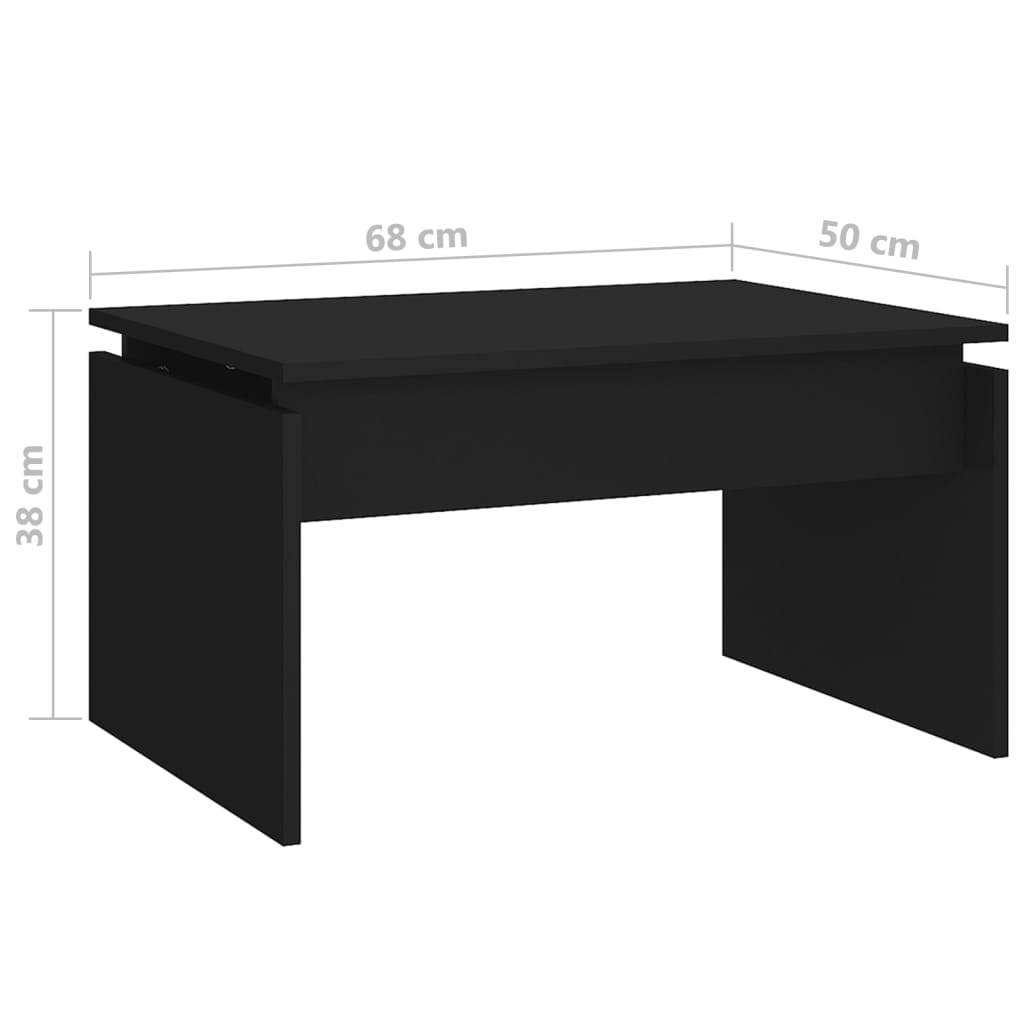 Salontafel 68x50x38 cm bewerkt hout