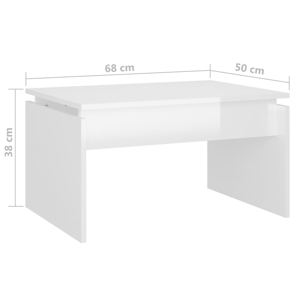 Salontafel 68x50x38 cm bewerkt hout