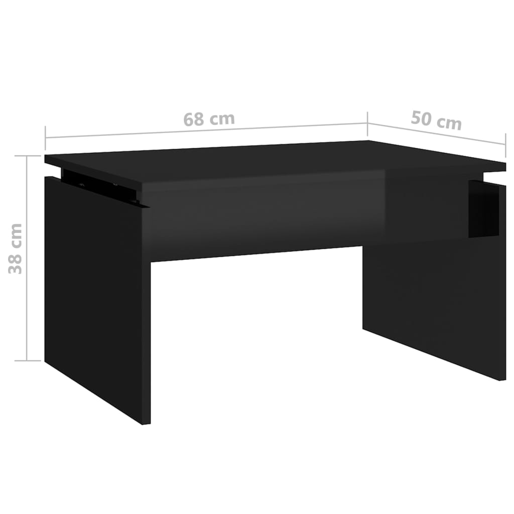 Salontafel 68x50x38 cm bewerkt hout