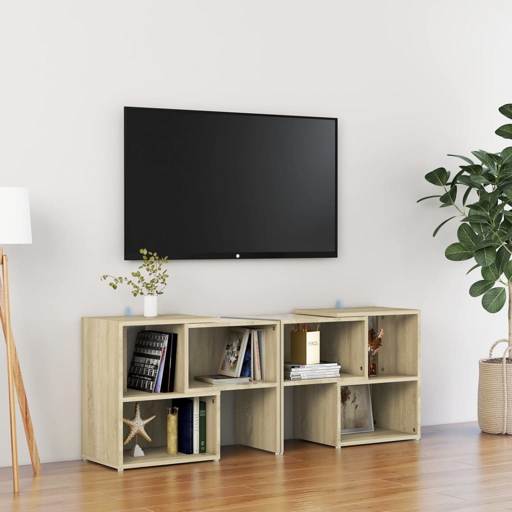 Tv-meubel 104x30x52 cm bewerkt hout