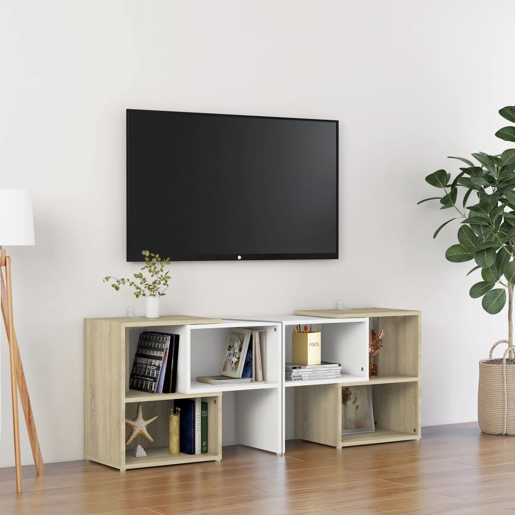 Tv-meubel 104x30x52 cm bewerkt hout