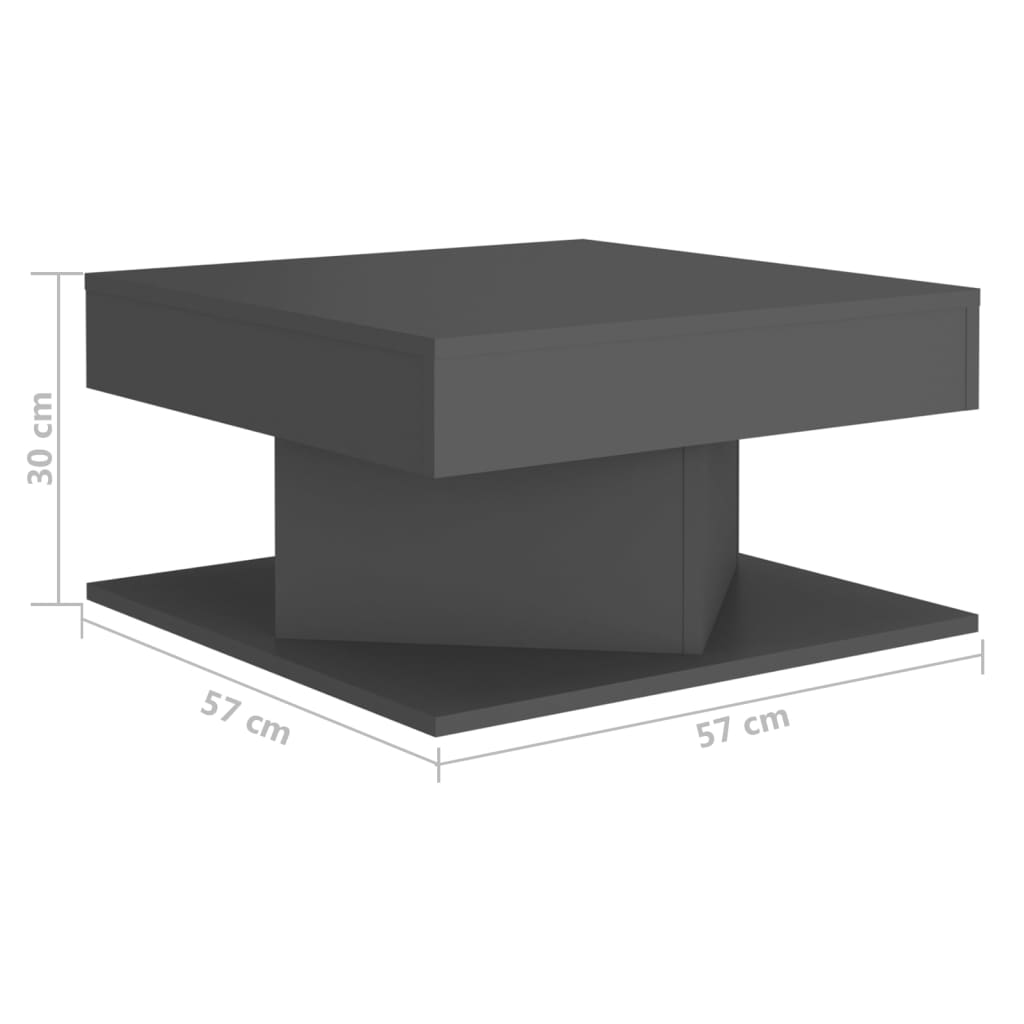 Salontafel 57x57x30 cm bewerkt hout