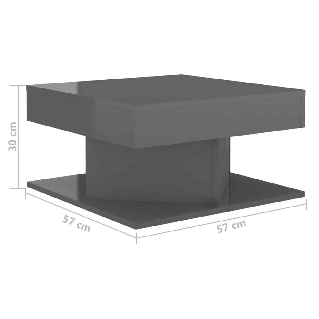 Salontafel 57x57x30 cm bewerkt hout