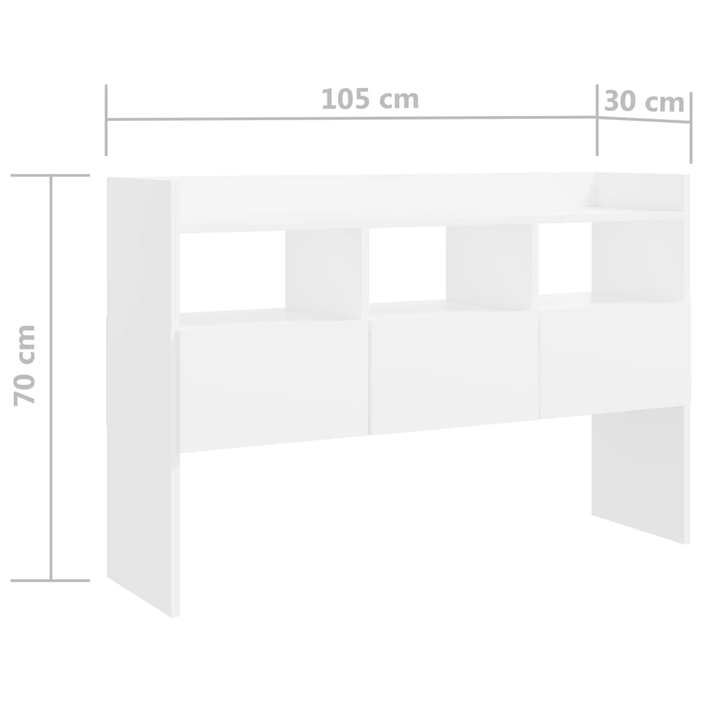 Dressoir 105x30x70 cm bewerkt hout