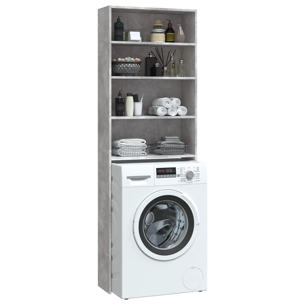 Wasmachinekast 64x24x190 cm gerookt eikenkleurig