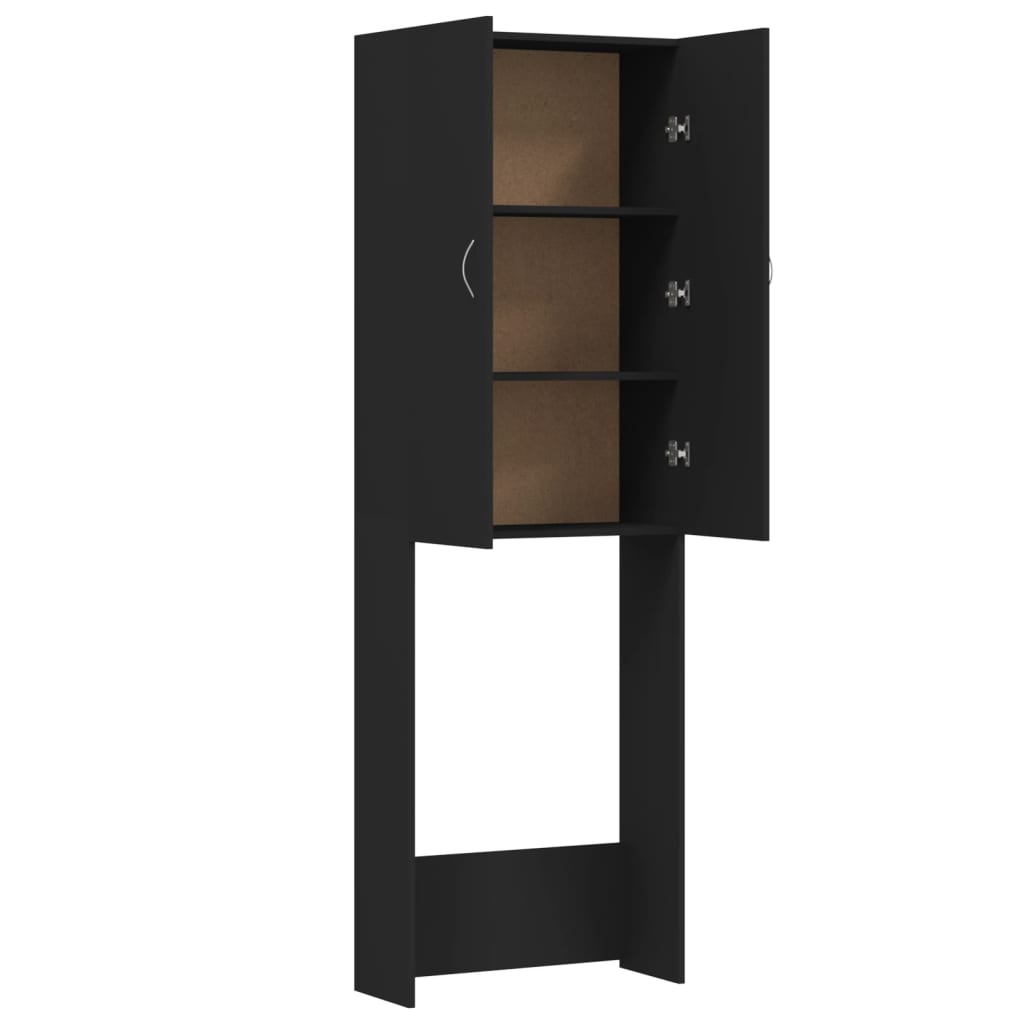 Wasmachinekast 64x25,5x190 cm oud houtkleurig