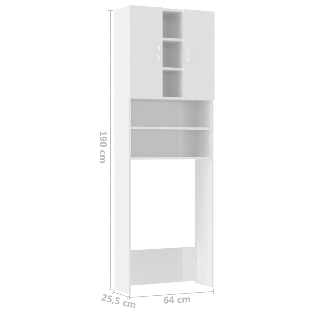 Wasmachinekast 64x25,5x190 cm