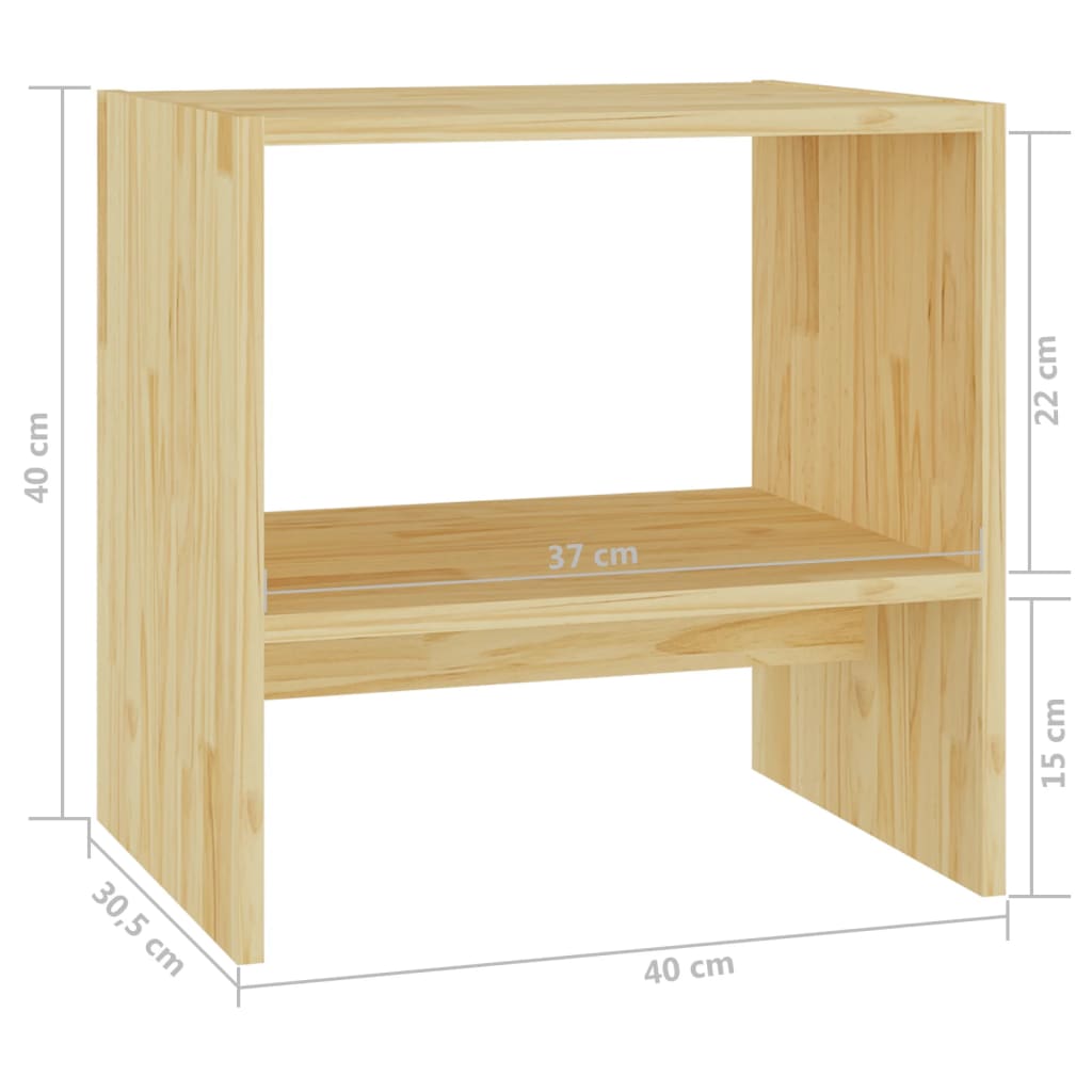 Nachtkastjes 2st 40x30,5x40 cm massief grenenhout