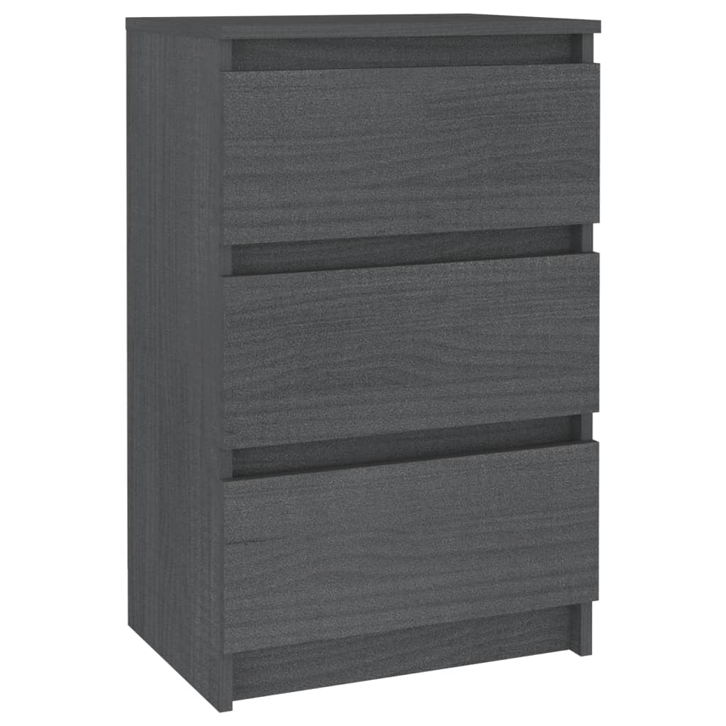 Nachtkastjes 2 st 40x29,5x64 cm massief grenenhout