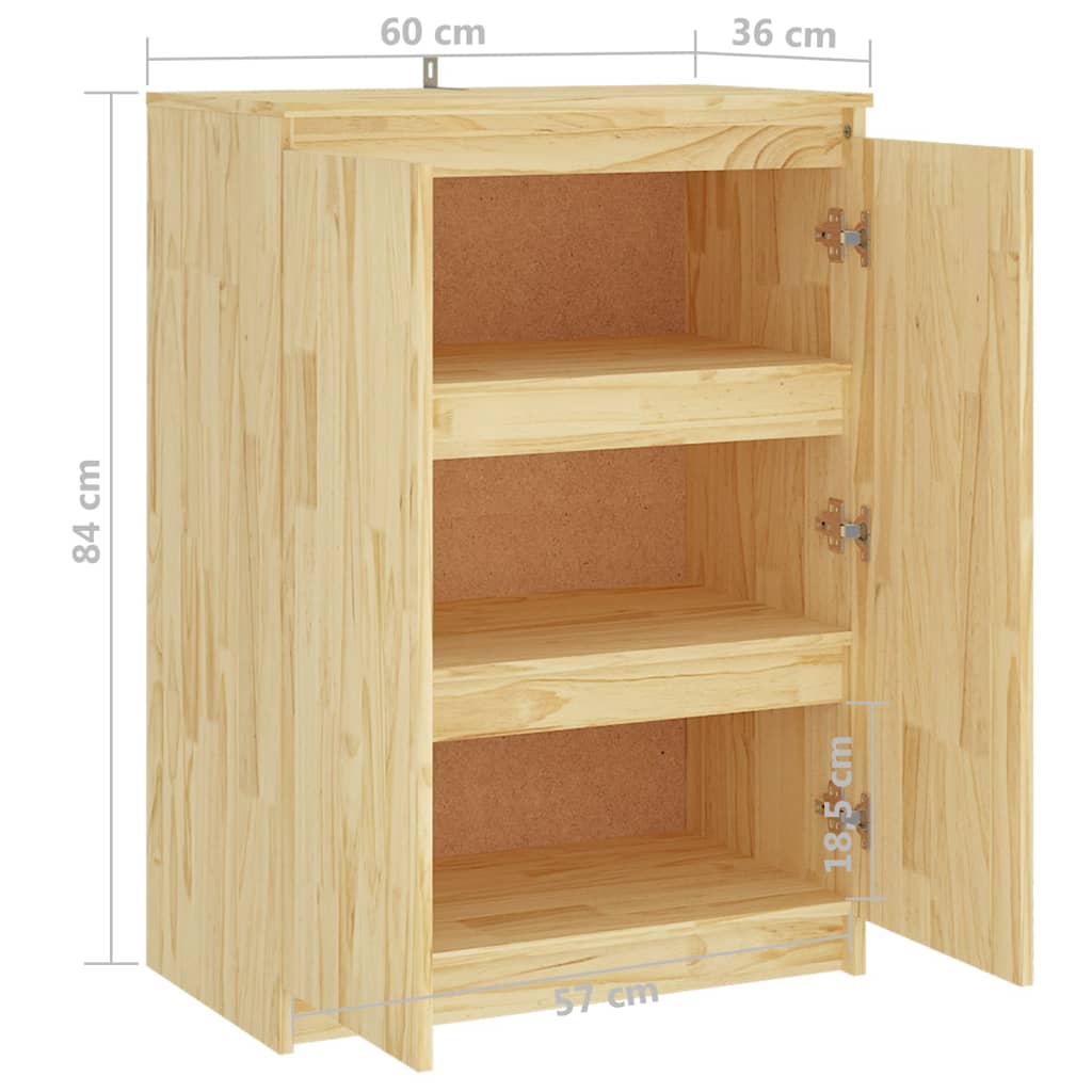 Dressoir 60x36x84 cm massief grenenhout