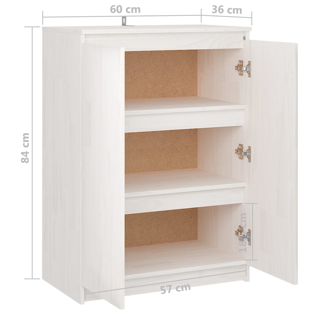 Dressoir 60x36x84 cm massief grenenhout