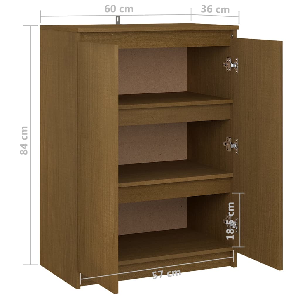 Dressoir 60x36x84 cm massief grenenhout