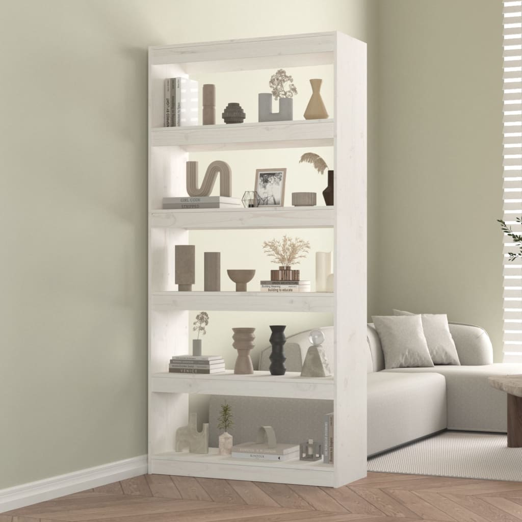 Boekenkast/kamerscherm 80x30x103,5 cm massief grenenhout