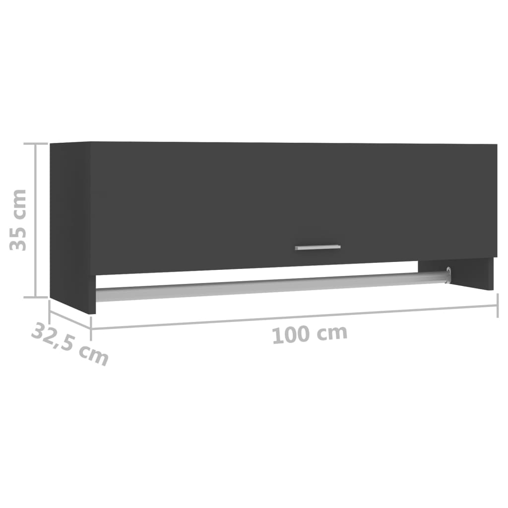 Kledingkast 100x32,5x35 cm bewerkt hout bruin eikenkleur