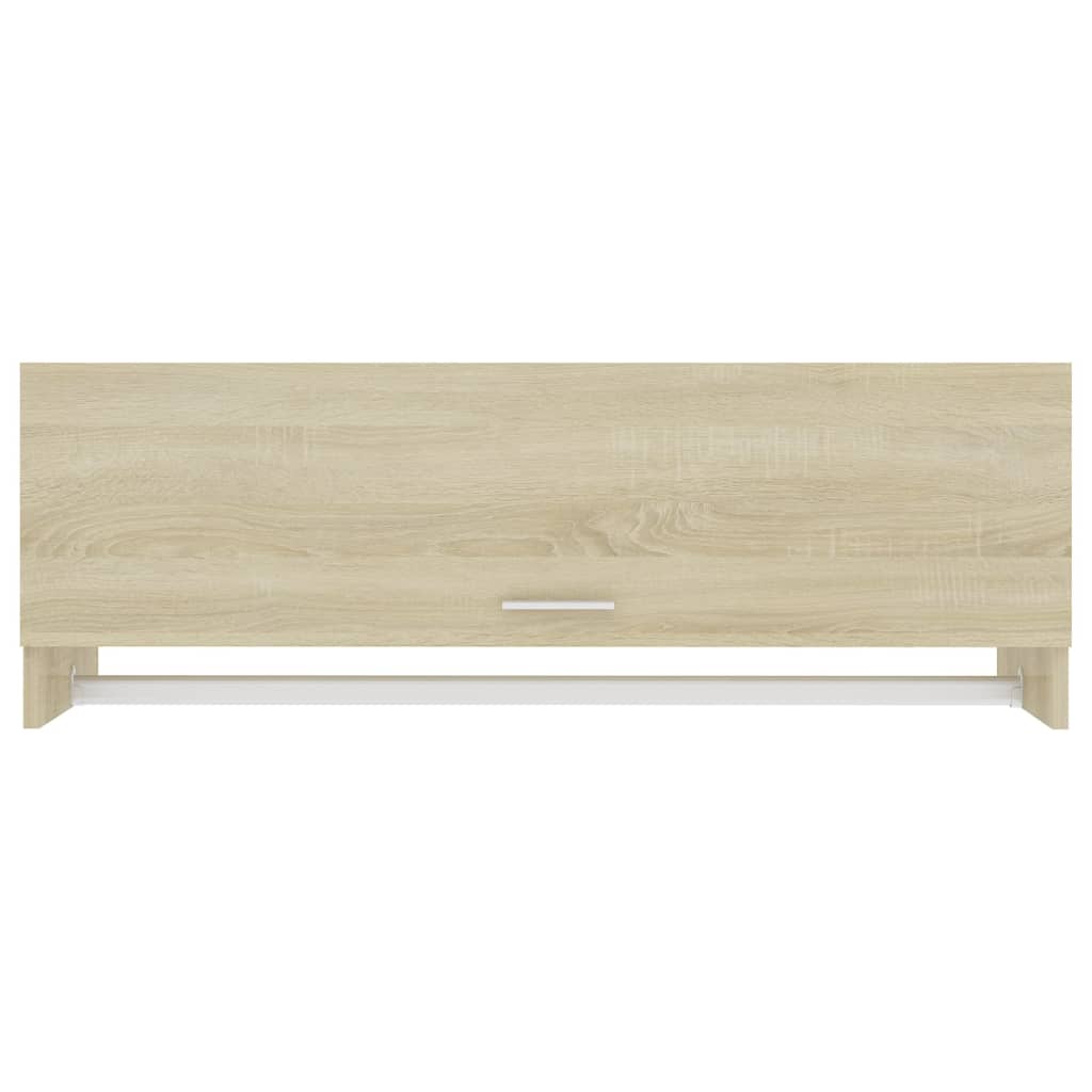 Kledingkast 100x32,5x35 cm bewerkt hout bruin eikenkleur