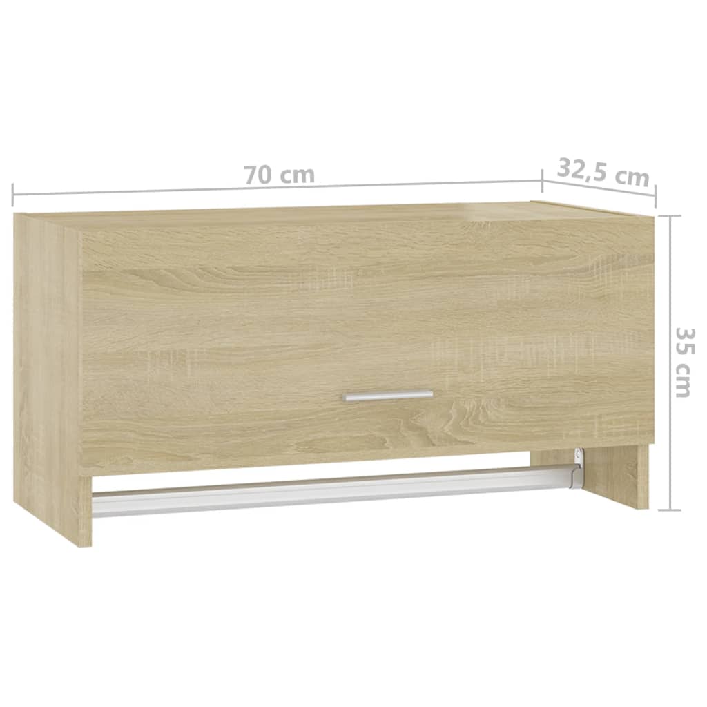 Kledingkast 70x32,5x35 cm bewerkt hout