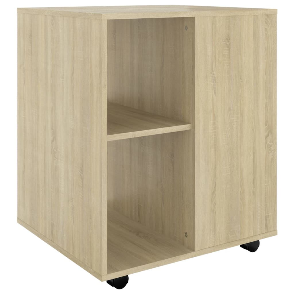 Kast verrijdbaar 60x53x72 cm bewerkt hout