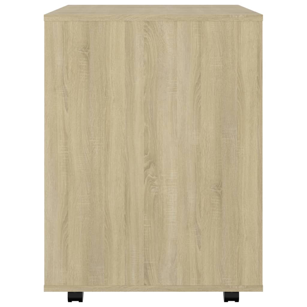 Kast verrijdbaar 60x53x72 cm bewerkt hout