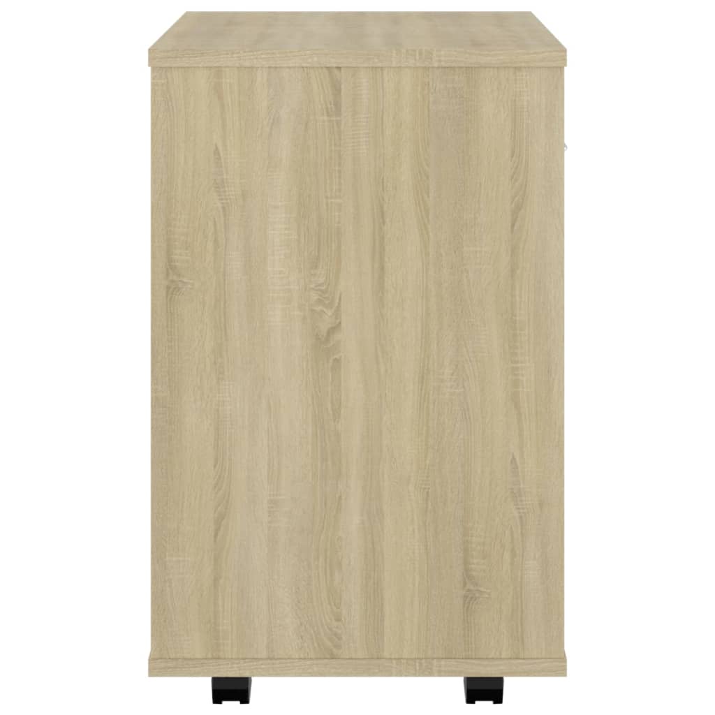 Kast verrijdbaar 46x36x59 cm bewerkt hout