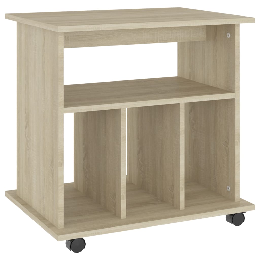 Kast verrijdbaar 60x45x60 cm bewerkt hout